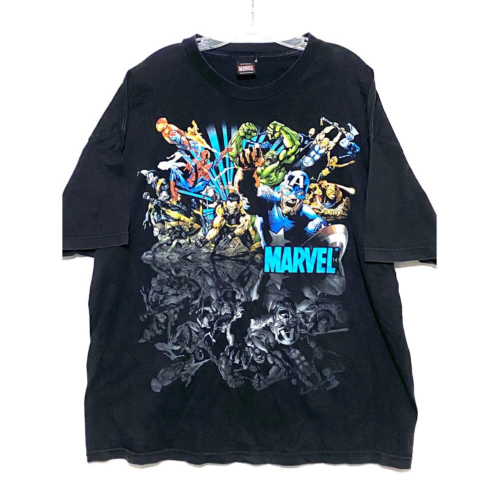 Mad Engine Marvel Characters Shadow Hulk Black Shirt Vintage Y2K 2000s Mens XL